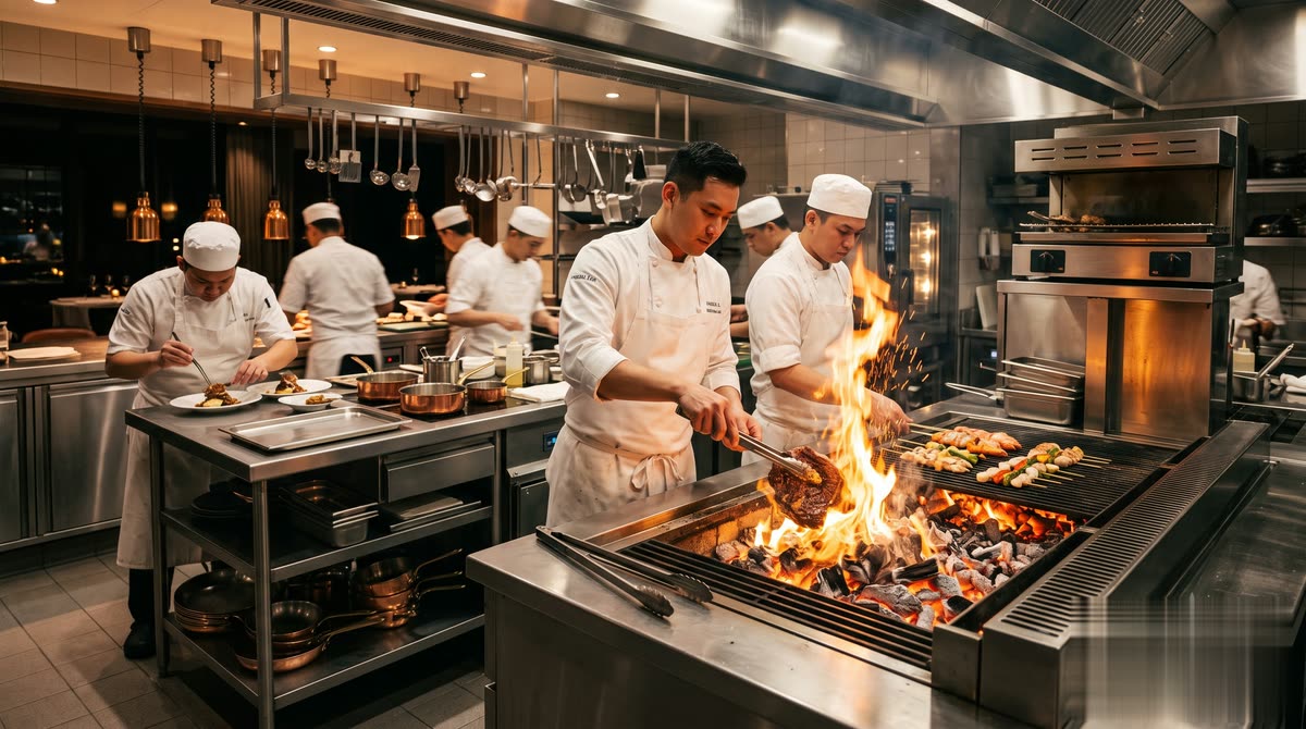Live fire grill
