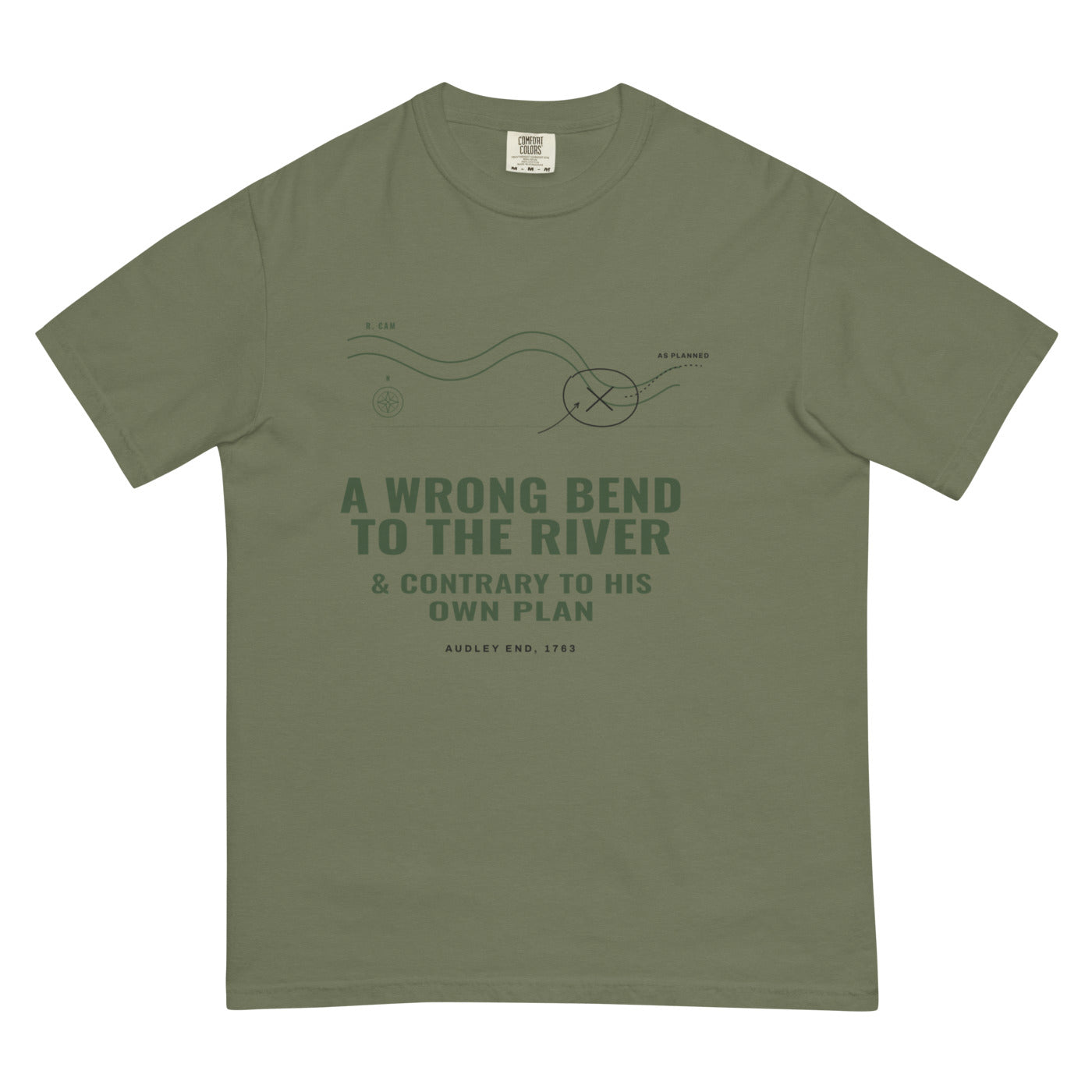 'WRONG BEND' tee, moss green